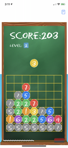 ChalkSeven puzzle game interface